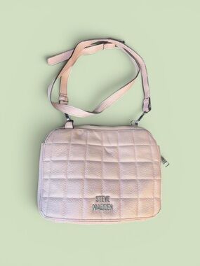 Steve Madden Pale Pink Quilted Crossbody Bag